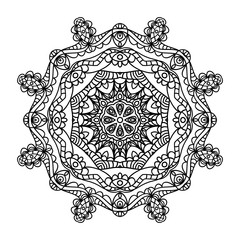 Mandala. Ethnic decorative elements. Hand drawn background. Oriental