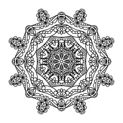 Mandala. Ethnic decorative elements. Hand drawn background. Oriental