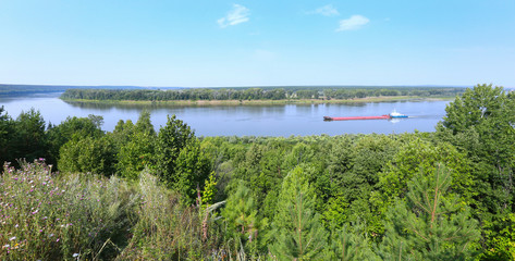 barge on the river