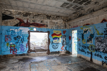 Graffitis au mirador de las Teresitas (Tenerife - Espagne)