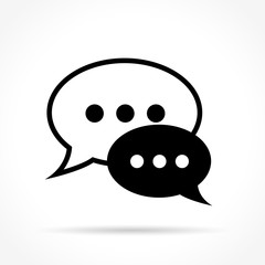 speech bubble icon on white background