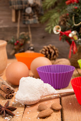 Preparation Christmas New Year sweeties. Ingredients and holiday