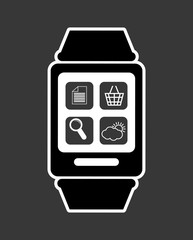 Wearable mobile technology icon vector illustration graphic design