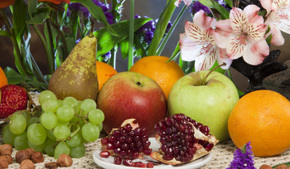 fruits and flowers