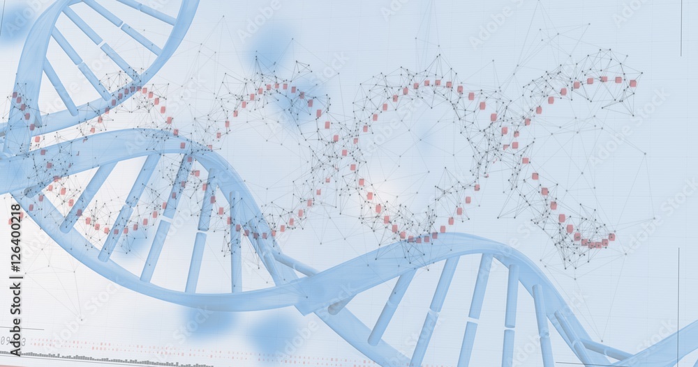 Poster device screen of dna helix pattern