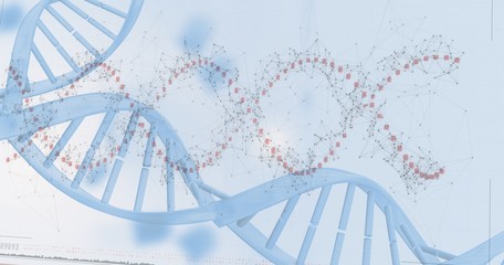 Device screen of DNA helix pattern 