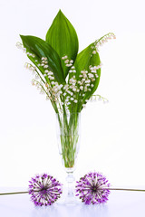 Lily of the valley and decorative onions