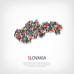 people map country Slovakia vector