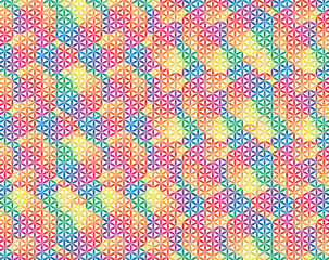 Flower of life colorful background, vector illustration
