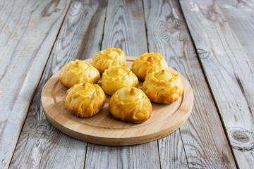 Russian traditional pies kurniki. © Olga