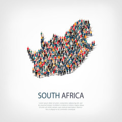 people map country South Africa vector