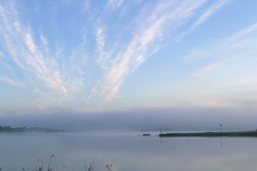 Fototapeta premium sunrise on the river