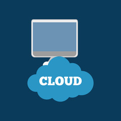 Cloud computing technology icon vector illustration graphic design