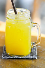 orange juice or passion fruit juice
