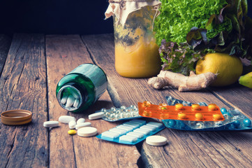 Choice between vitamins from supplements or from vegetables and fruits