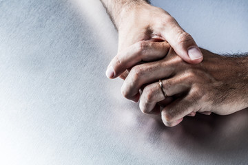 wedding ring hands questioning concept of union, engagement or couple