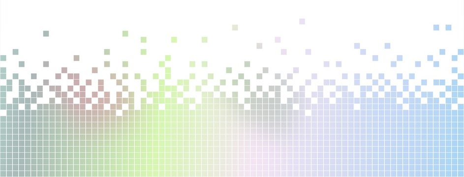 Illustration of colored gradient pixels abstract background