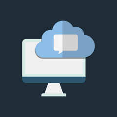 Cloud computing technology icon vector illustration graphic design