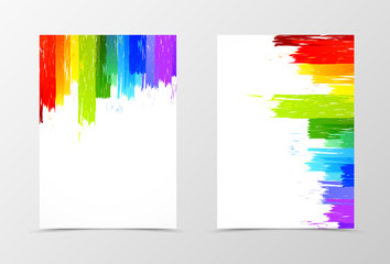 Front and back rainbow flyer template design