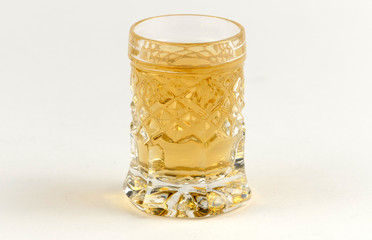 Alcoholic drink served in a glass