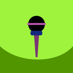 flat vector icon design collection microphone in flat style