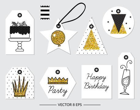 Vector. Elements for Birthday, party, wedding