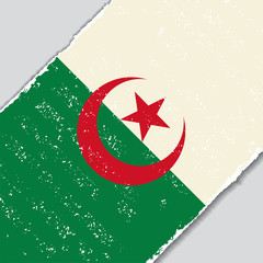 Algerian grunge flag. Vector illustration.