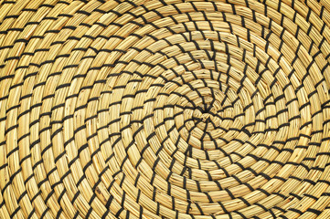 Circled Rattan Mat on white background