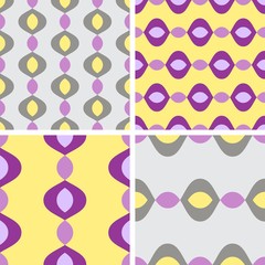 seamless geometric patterns set