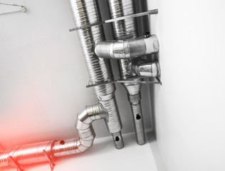 Ventilation pipes of an air condition