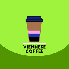 flat vector icon design collection viennese coffee to go