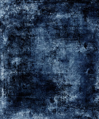 Scratched Grunge Blue Texture Background, Scary Wall