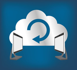 Cloud computing technology icon vector illustration graphic design