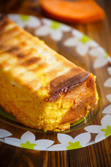 sweet curd pudding with pumpkin