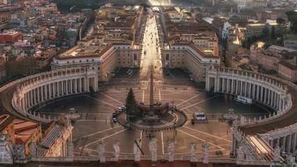 The Vatican City plaza taken in the morning