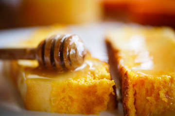 sweet curd pudding with pumpkin