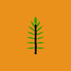 flat vector icon design collection leaf of tree