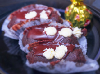 Fresh chocolate cakes
