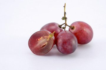 grapes isolated on over white background