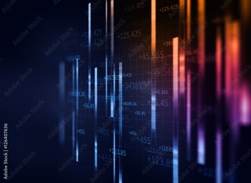 Leinwandbilder digital code number abstract technology background
