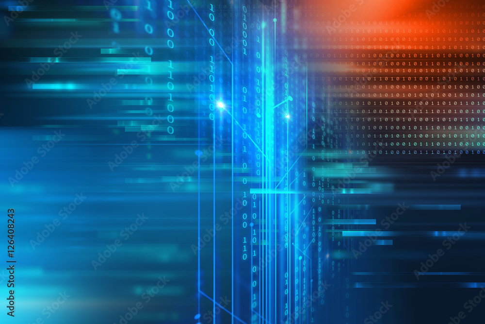 Poster digital code number abstract technology background