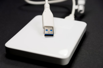 Eine externe USB Festplatte