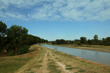 Fototapeta na wymiar Balade sur les rives du canal latérale de la Loire.