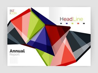 Vector annual report geometric template