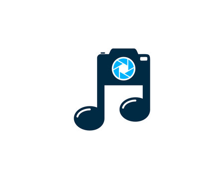 Music Camera Logo Design Element