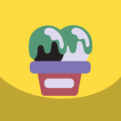 flat vector icon design collection ice cream 