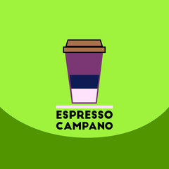 flat vector icon design collection espresso campano to go
