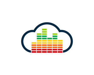 Music Cloud Logo Design Element