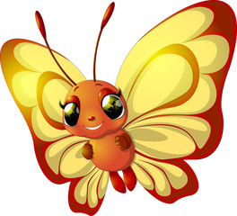 Grunge rainbow butterfly