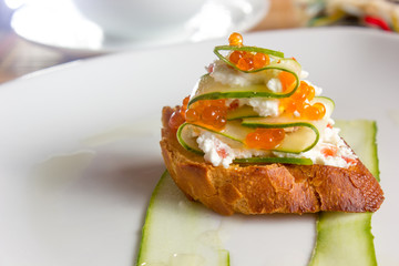 Christmas crostini - in form of christmas tree.